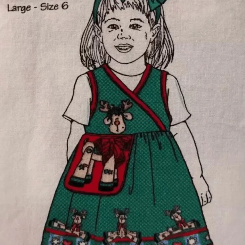 Vintage Handcrafted Daisy Kingdom Rudi Reindeer Jumper Dress